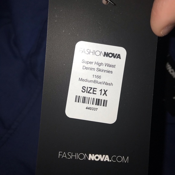 NWT super high waist denim skinnies 1x - Picture 4 of 7